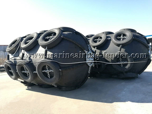 80kPa 노화 저항 플로팅 Pneumatic Fender 자연 고무 네트워크 요코하마 타입 Fender