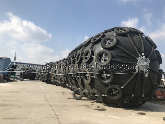 80kPa 노화 저항 플로팅 Pneumatic Fender 자연 고무 네트워크 요코하마 타입 Fender